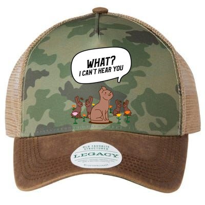 Easter Chocolate Bunny Rabbit Funny I Cant Hear You Legacy Tie Dye Trucker Hat