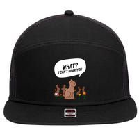 Easter Chocolate Bunny Rabbit Funny I Cant Hear You 7 Panel Mesh Trucker Snapback Hat