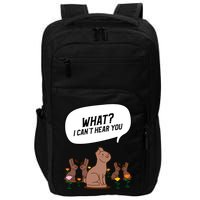 Easter Chocolate Bunny Rabbit Funny I Cant Hear You Impact Tech Backpack