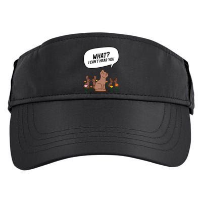 Easter Chocolate Bunny Rabbit Funny I Cant Hear You Adult Drive Performance Visor