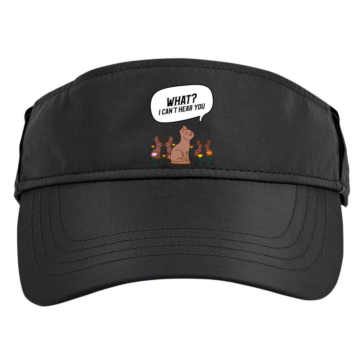 Easter Chocolate Bunny Rabbit Funny I Cant Hear You Adult Drive Performance Visor