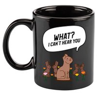 Easter Chocolate Bunny Rabbit Funny I Cant Hear You 11oz C Handle Ceramic Mug