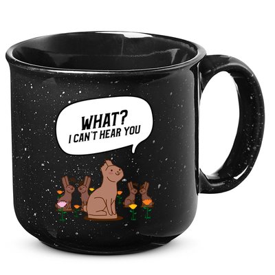 Easter Chocolate Bunny Rabbit Funny I Cant Hear You 15oz Campfire Ceramic Mug