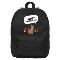 Easter Chocolate Bunny Rabbit Funny I Cant Hear You 16 in Basic Backpack