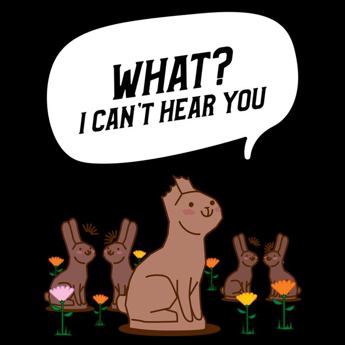 Easter Chocolate Bunny Rabbit Funny I Cant Hear You 16 in Basic Backpack