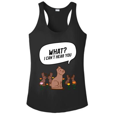 Easter Chocolate Bunny Rabbit Funny I Cant Hear You Ladies PosiCharge Competitor Racerback Tank