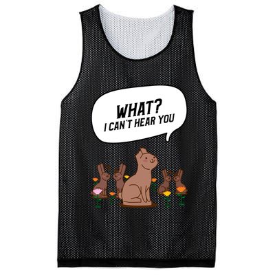 Easter Chocolate Bunny Rabbit Funny I Cant Hear You Mesh Reversible Basketball Jersey Tank