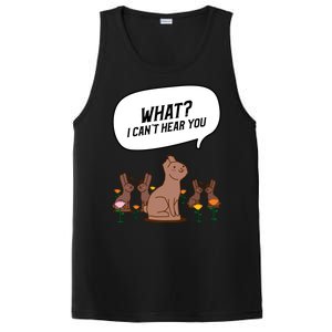 Easter Chocolate Bunny Rabbit Funny I Cant Hear You PosiCharge Competitor Tank