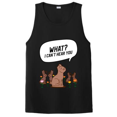 Easter Chocolate Bunny Rabbit Funny I Cant Hear You PosiCharge Competitor Tank