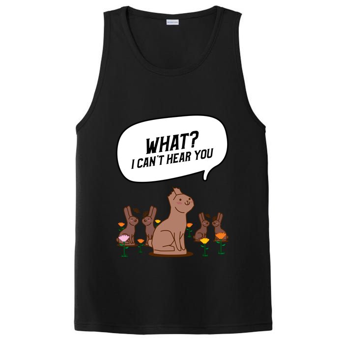 Easter Chocolate Bunny Rabbit Funny I Cant Hear You PosiCharge Competitor Tank