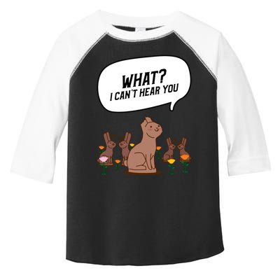 Easter Chocolate Bunny Rabbit Funny I Cant Hear You Toddler Fine Jersey T-Shirt