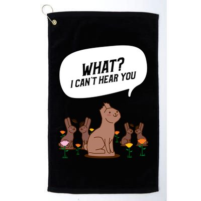 Easter Chocolate Bunny Rabbit Funny I Cant Hear You Golf Towel