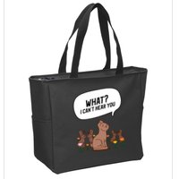 Easter Chocolate Bunny Rabbit Funny I Cant Hear You Zip Tote Bag