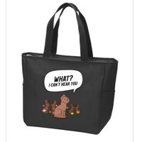 Easter Chocolate Bunny Rabbit Funny I Cant Hear You Zip Tote Bag