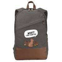 Easter Chocolate Bunny Rabbit Funny I Cant Hear You Cotton Canvas Backpack