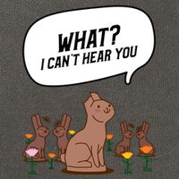 Easter Chocolate Bunny Rabbit Funny I Cant Hear You Cotton Canvas Backpack