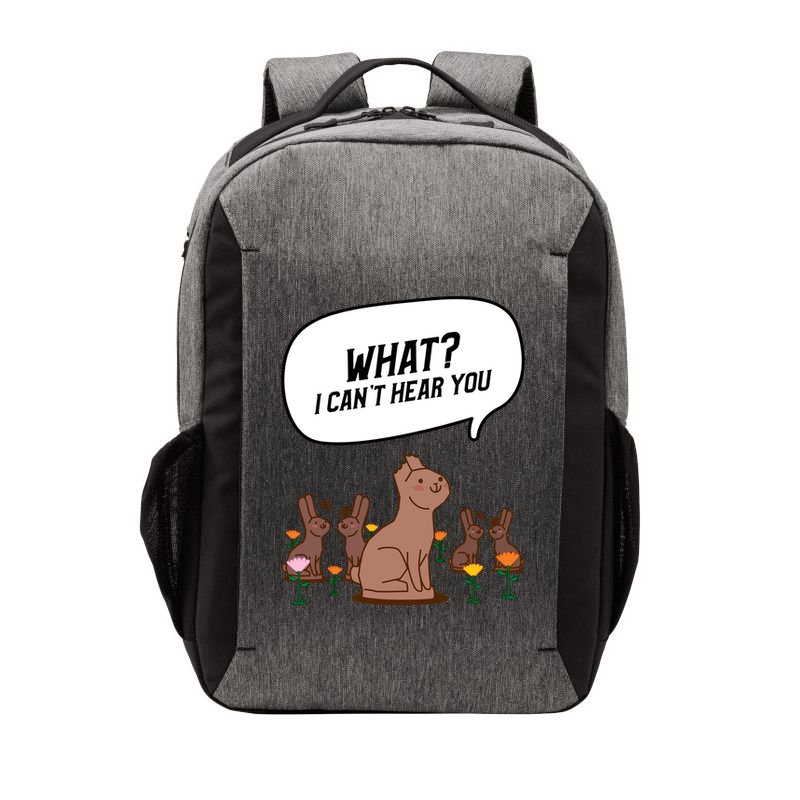 Easter Chocolate Bunny Rabbit Funny I Cant Hear You Vector Backpack