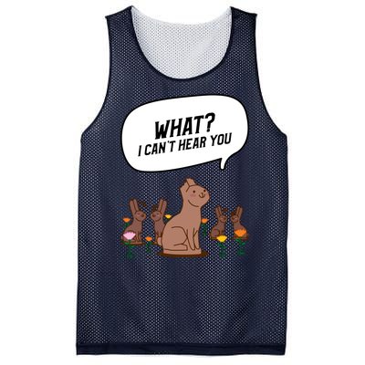 Easter Chocolate Bunny Rabbit Funny I Cant Hear You Mesh Reversible Basketball Jersey Tank