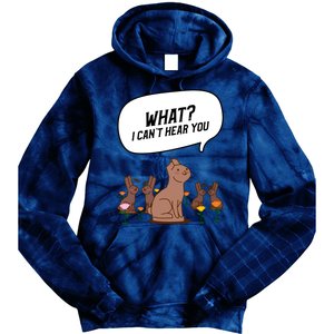 Easter Chocolate Bunny Rabbit Funny I Cant Hear You Tie Dye Hoodie