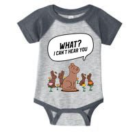 Easter Chocolate Bunny Rabbit Funny I Cant Hear You Infant Baby Jersey Bodysuit