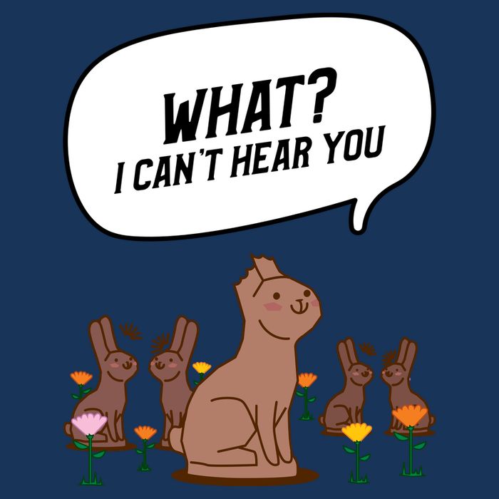 Easter Chocolate Bunny Rabbit Funny I Cant Hear You Infant Baby Jersey Bodysuit