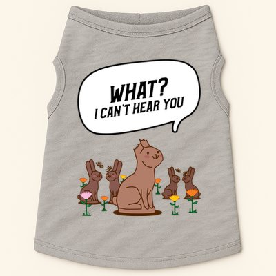 Easter Chocolate Bunny Rabbit Funny I Cant Hear You Doggie Tank