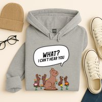 Easter Chocolate Bunny Rabbit Funny I Cant Hear You Hoodie