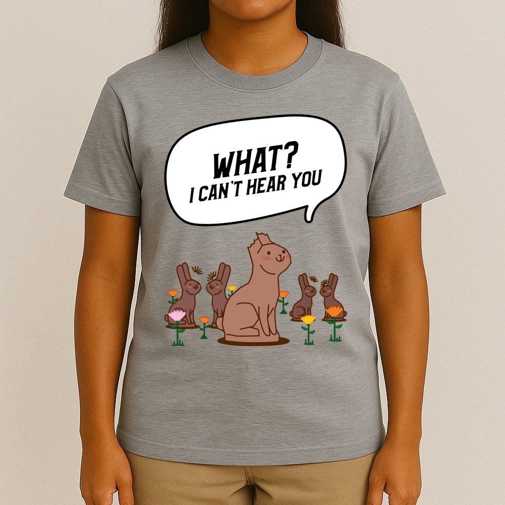 Easter Chocolate Bunny Rabbit Funny I Cant Hear You T-Shirt