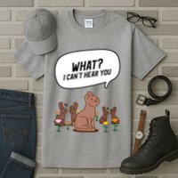Easter Chocolate Bunny Rabbit Funny I Cant Hear You Tall T-Shirt