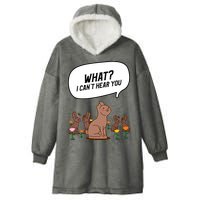 Easter Chocolate Bunny Rabbit Funny I Cant Hear You Hooded Wearable Blanket