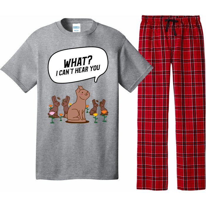 Easter Chocolate Bunny Rabbit Funny I Cant Hear You Pajama Set