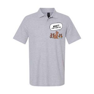 Easter Chocolate Bunny Rabbit Funny I Cant Hear You Softstyle Adult Sport Polo