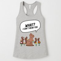 Easter Chocolate Bunny Rabbit Funny I Cant Hear You Womens Tank Top