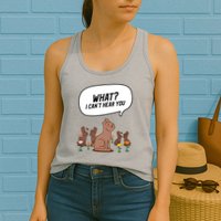 Easter Chocolate Bunny Rabbit Funny I Cant Hear You Womens Tank Top
