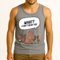 Easter Chocolate Bunny Rabbit Funny I Cant Hear You Tank Top