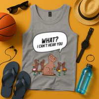 Easter Chocolate Bunny Rabbit Funny I Cant Hear You Tank Top