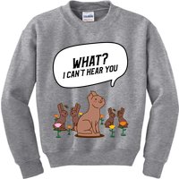 Easter Chocolate Bunny Rabbit Funny I Cant Hear You Kids Sweatshirt