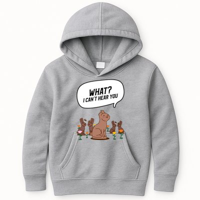 Easter Chocolate Bunny Rabbit Funny I Cant Hear You Kids Hoodie