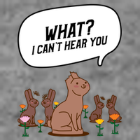 Easter Chocolate Bunny Rabbit Funny I Cant Hear You Wool Snapback Cap