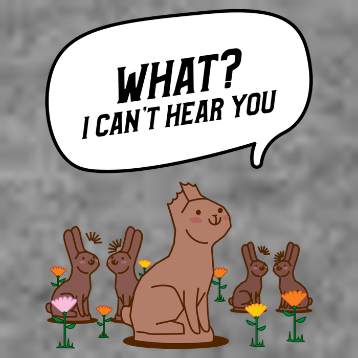 Easter Chocolate Bunny Rabbit Funny I Cant Hear You Wool Snapback Cap