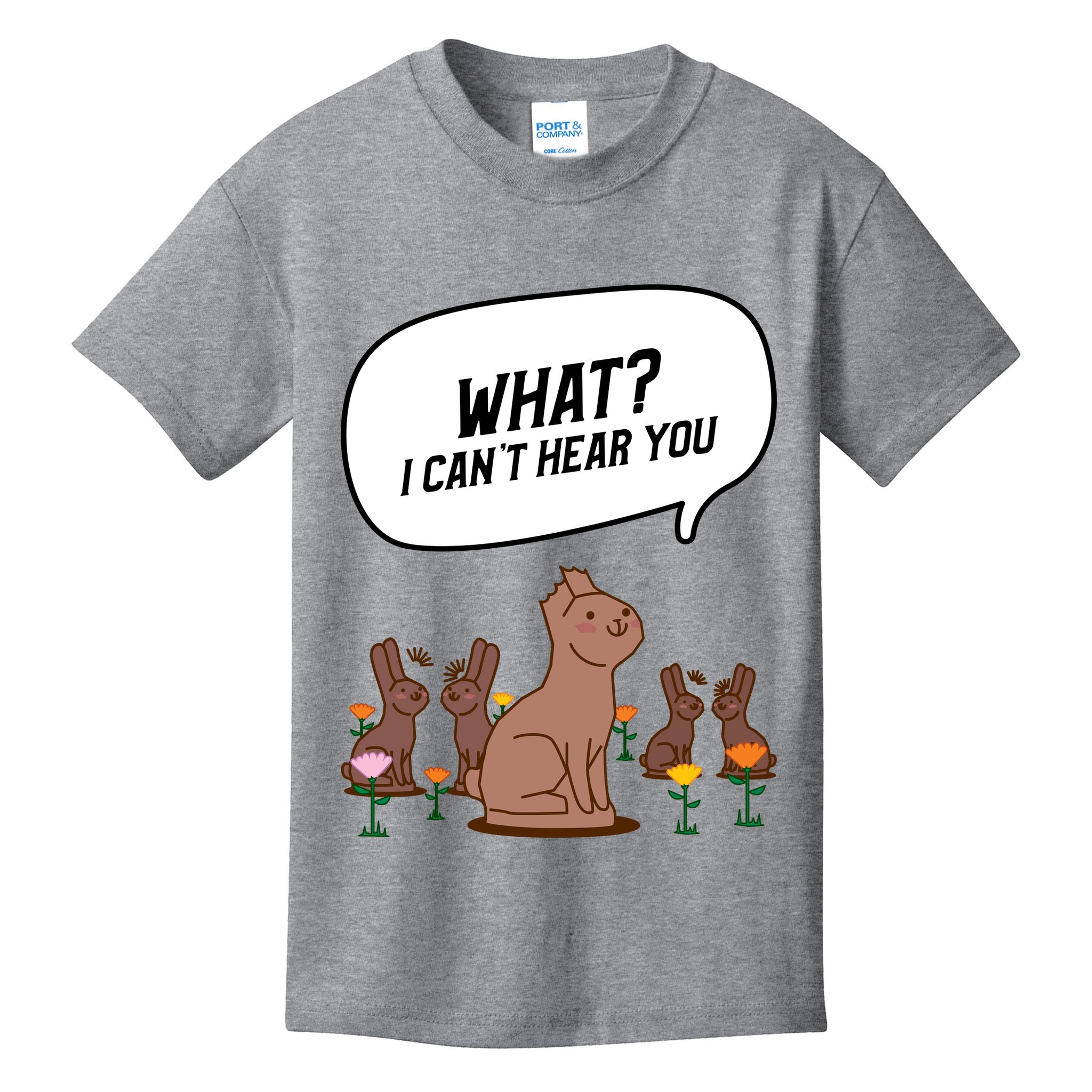 Easter Chocolate Bunny Rabbit Funny I Cant Hear You Kids T-Shirt