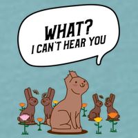 Easter Chocolate Bunny Rabbit Funny I Cant Hear You Sueded Cloud Jersey T-Shirt