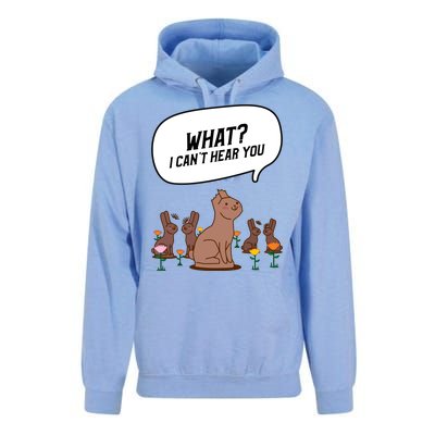 Easter Chocolate Bunny Rabbit Funny I Cant Hear You Unisex Surf Hoodie