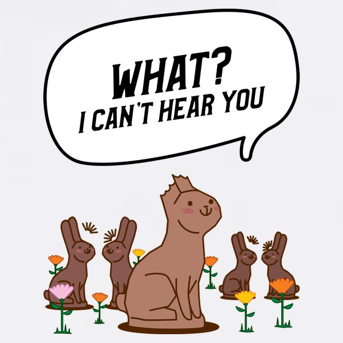 Easter Chocolate Bunny Rabbit Funny I Cant Hear You Garment-Dyed Sweatshirt