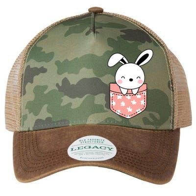 Easter Cute Bunny In Pocket Legacy Tie Dye Trucker Hat