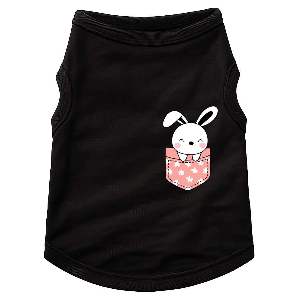 Easter Cute Bunny In Pocket Doggie Tank