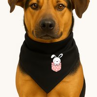 Easter Cute Bunny In Pocket USA-Made Doggie Bandana