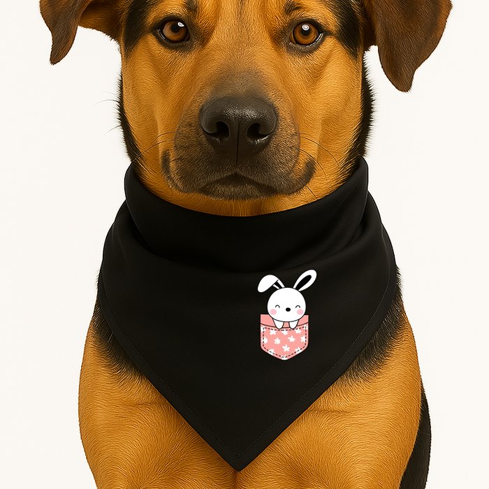 Easter Cute Bunny In Pocket USA-Made Doggie Bandana