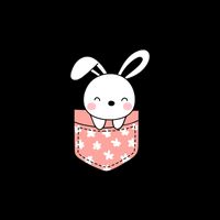 Easter Cute Bunny In Pocket USA-Made Doggie Bandana