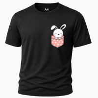 Easter Cute Bunny In Pocket Cooling Performance Crew T-Shirt